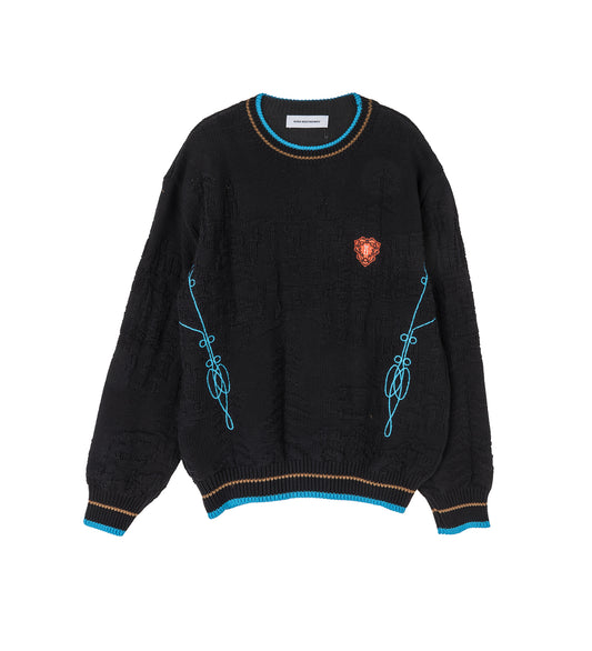 FITZ KNIT JUMPER RUSSET BLACK