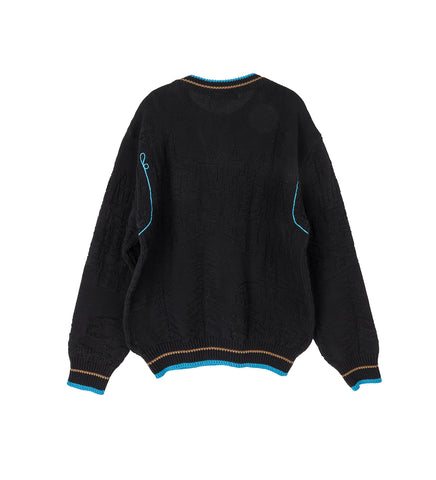 FITZ KNIT JUMPER RUSSET BLACK