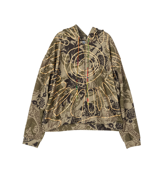 MEDIEVAL GILDED CAMO HOODIE KHAKI/GOLD