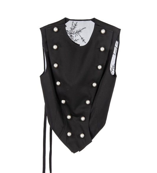 GINA TAILORED WAISTCOAT BLACK