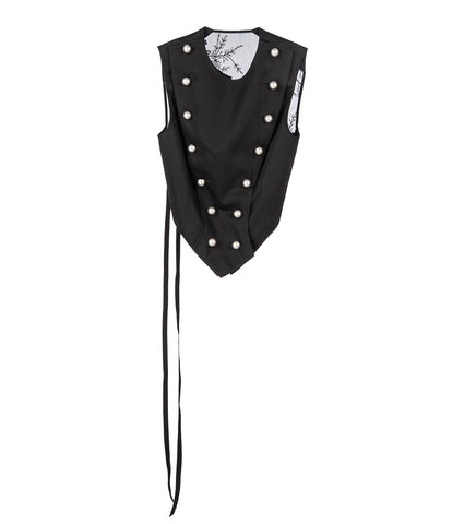 GINA TAILORED WAISTCOAT BLACK