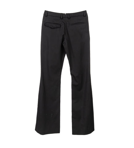 ENYA SLIM FIT BOOTCUT TROUSERS BLACK
