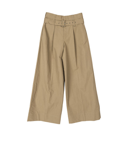 WIDE LEG MULTI BELT LOOP TROUSERS STONE