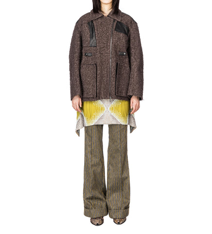 TUNIN FLARED TROUSER CHARCOAL/SUNSHINE STRIPE