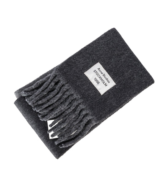BICOLOUR ALPACA SCARF ANTHRACITE/GREY