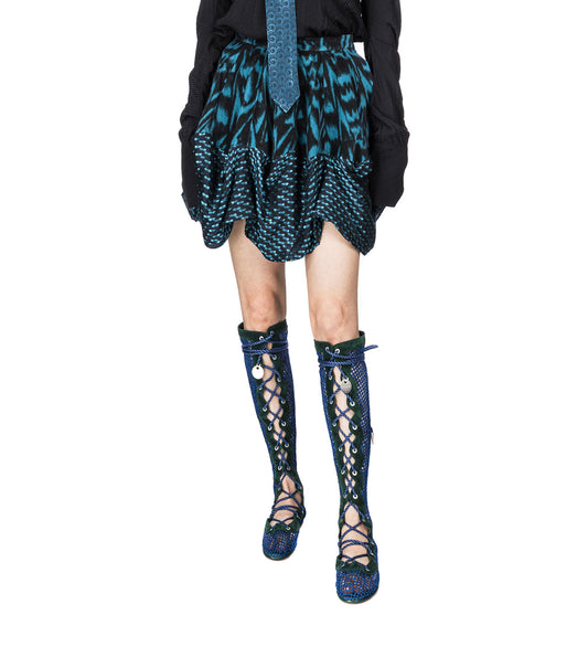 EVELYN SKIRT SAPPHIRE BLUE/BLACK