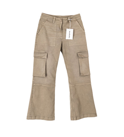 TWILL CARGO TROUSERS CAMEL BEIGE