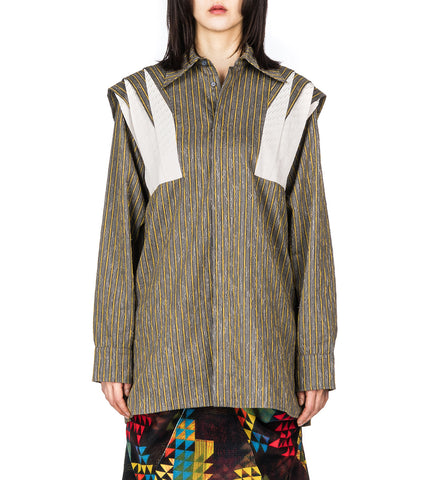 HERMEN SHIRT CHARCOAL/SUNSHINE