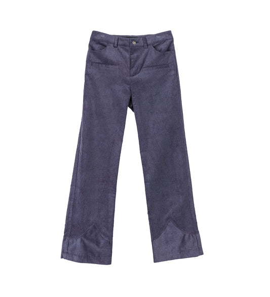 BOOT CUT CUFF PANTS LILAC CORDUROY