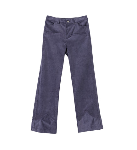 BOOT CUT CUFF PANTS LILAC CORDUROY