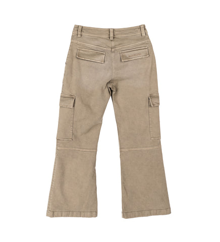 TWILL CARGO TROUSERS CAMEL BEIGE