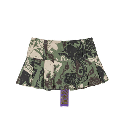 MEDIEVAL CAMO MINI SKIRT KHAKI/GREEN