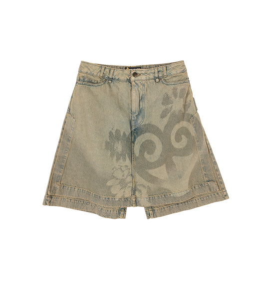 DENIM SKORT SAND