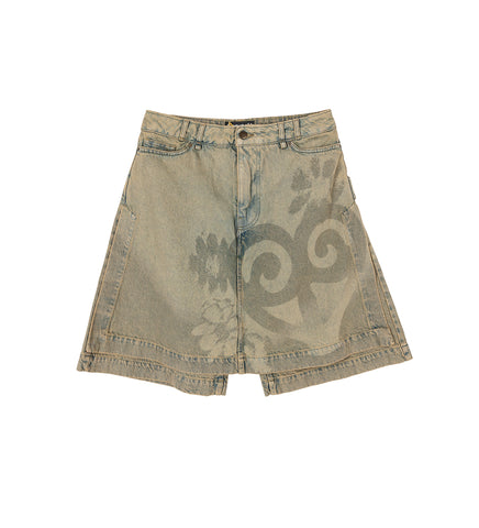 DENIM SKORT SAND