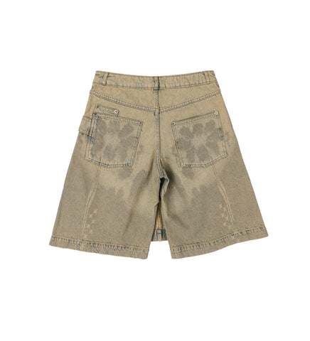 DENIM SKORT SAND