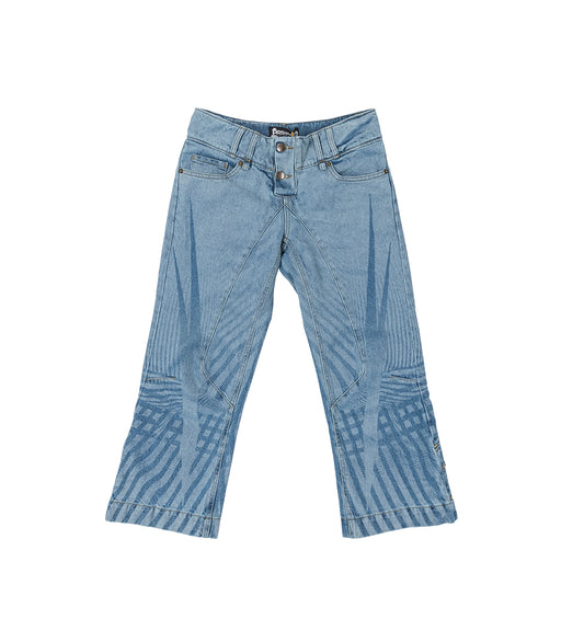 DENIM CAPRI PANTS BLUE