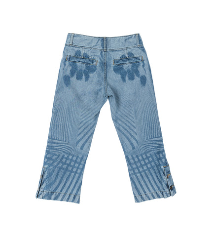 DENIM CAPRI PANTS BLUE