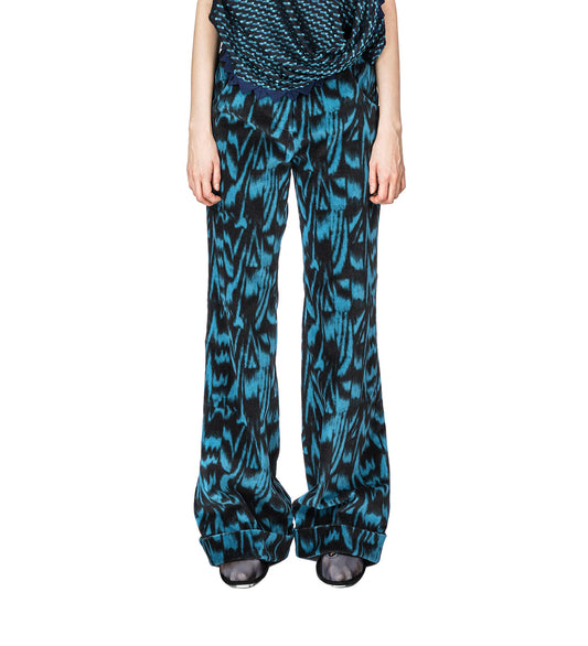TUNIN FLARED TROUSER SAPPHIRE BLUE/BLACK