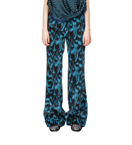 TUNIN FLARED TROUSER SAPPHIRE BLUE/BLACK