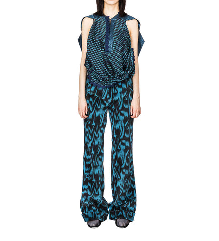TUNIN FLARED TROUSER SAPPHIRE BLUE/BLACK