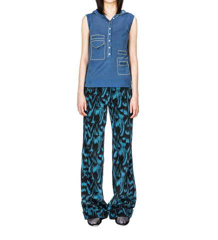 TUNIN FLARED TROUSER SAPPHIRE BLUE/BLACK