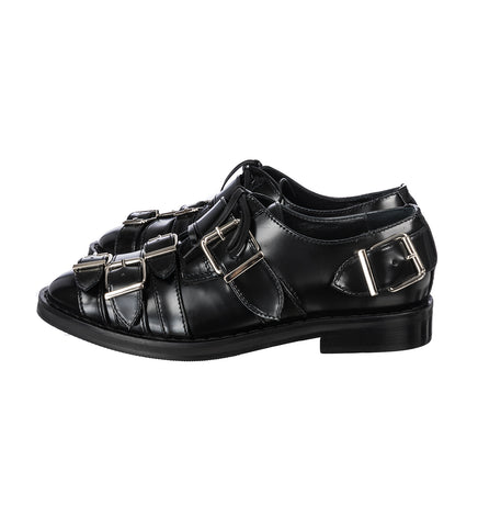 MULTI BUCKLE BROGUE BLACK