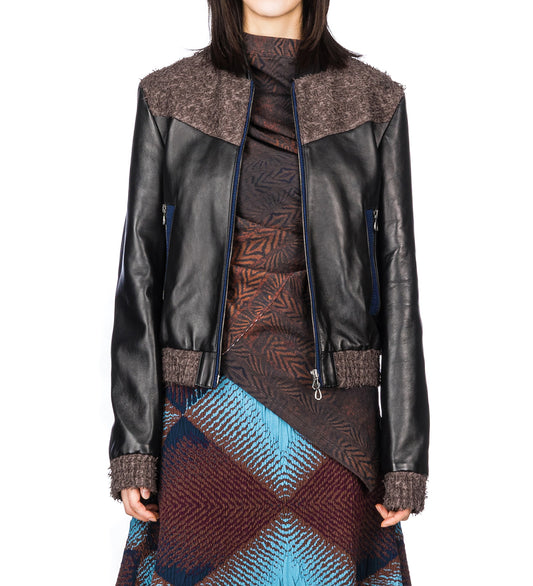 KONRAD LEATHER JACKET OIL BLACK
