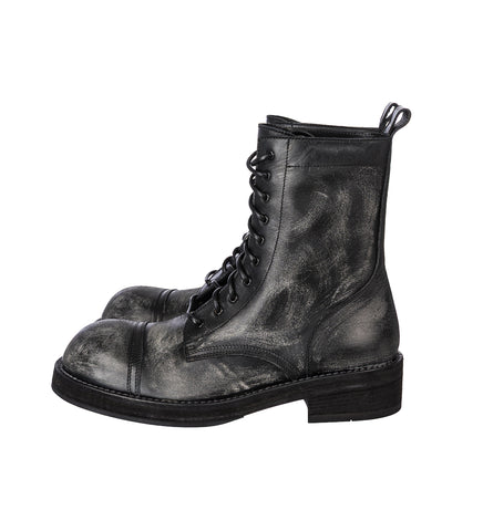 ARIC ENGINEER MID-HEIGHT BIKER BOOTS BLACK