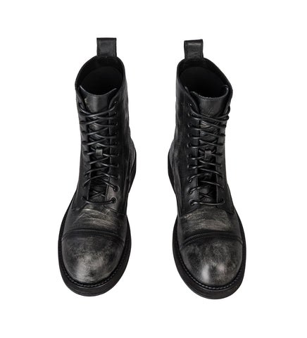 ARIC ENGINEER MID-HEIGHT BIKER BOOTS BLACK