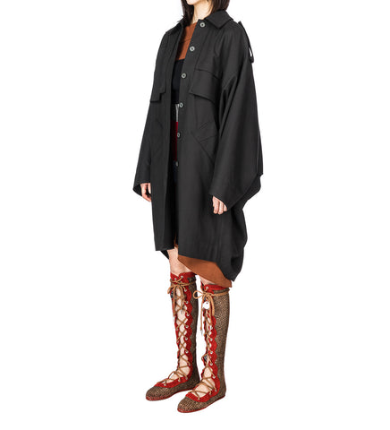 STATSINGER COAT WASHED ANTHRACITE