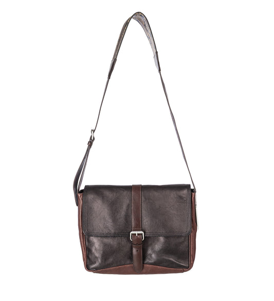 LEATHER CROSSBODY BAG BLACK