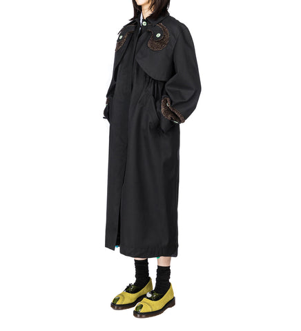 GRAHN TRENCH COAT CHARCOAL BLACK