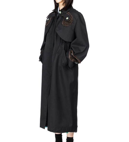 GRAHN TRENCH COAT CHARCOAL BLACK