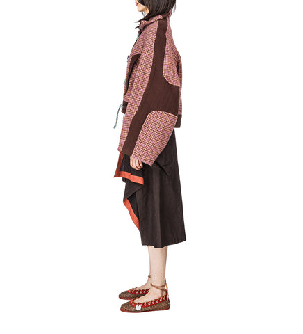 DAHLIA DRAPED SHORTS DARK ELM