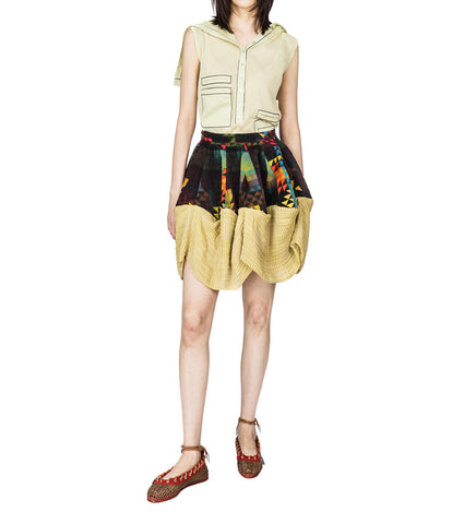 EVELYN SKIRT MULTI ABSTRACT CHECK