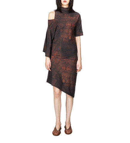 FIORELLA DRESS FEATHER PRINT