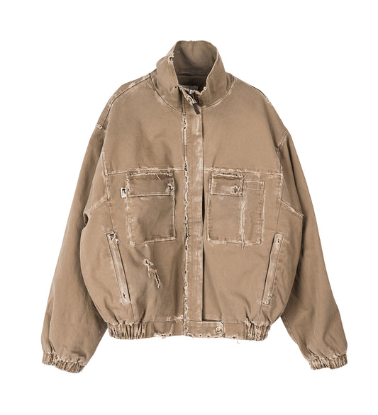 BARRAU DISTRESSED JACKET BROWN