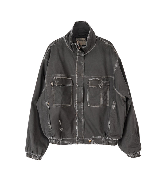 BARRAU DISTRESSED JACKET GREY