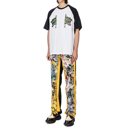 GRAPHIC RAGLAN TEE WHITE/BLACK