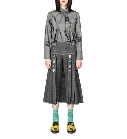 KIKO KOSTADINOV X THE DANTE COLLECTION DRAPED SMOCK SHIRT DANTE GREY