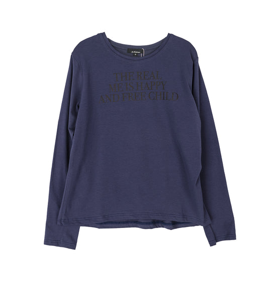 THE REAL ME LONGSLEEVE GRAY/BLUE