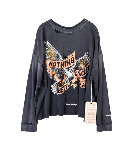 FLORENCE WAFFLE LONG SLEEVE BLACK