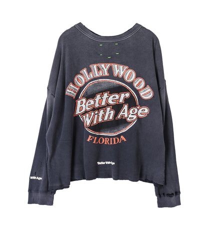 FLORENCE WAFFLE LONG SLEEVE BLACK