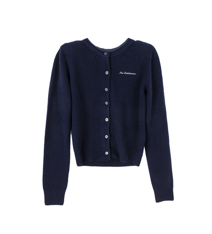 SHOULDER CARDIGAN NAVY