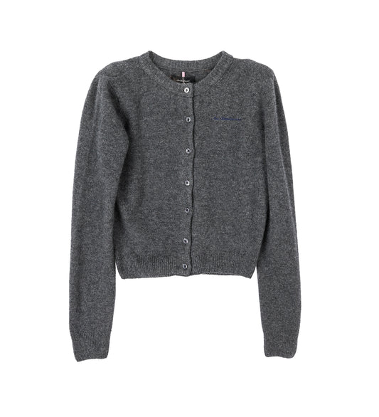 SHOULDER CARDIGAN GRAY