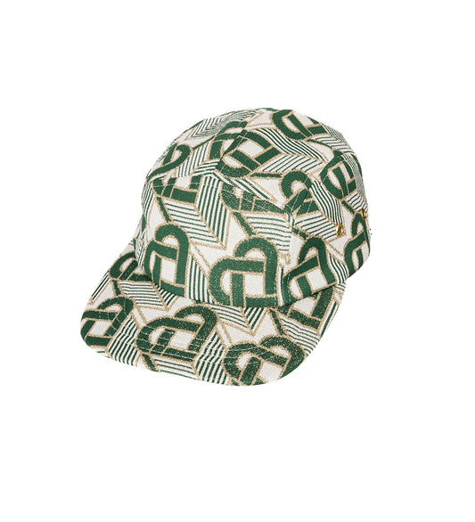 CASABLANCA HEART MONOGRAMME 5 PANEL CAP ALLOVER