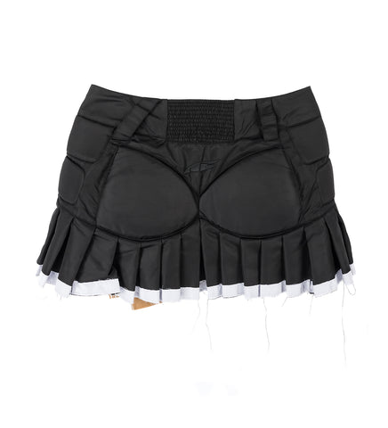 PLEATED MOTO SKIRT BLACK
