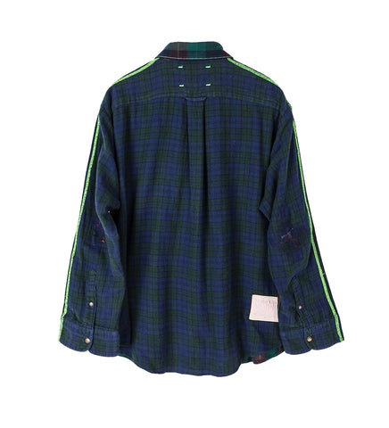 SILVIA PANELLED FLANNEL SHIRT LARGE