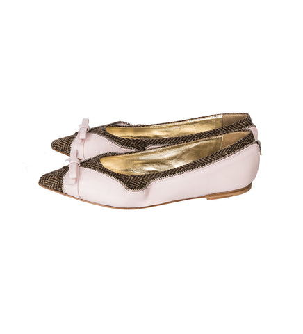 UNZIPPED FLAT PINK/BROWN