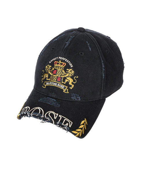 CUT PEAK CAP BLACK